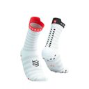 Compressport Pro Racing Socks v4.0 Ultralight Run High White/Fluo Red/Black ถุงเท้าวิ่งน้ำหนักเบา 1