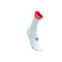 Compressport Pro Racing Socks v4.0 Ultralight Run High White/Fluo Red/Black ถุงเท้าวิ่งน้ำหนักเบา 4