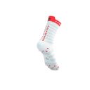 Compressport Pro Racing Socks v4.0 Ultralight Run High White/Fluo Red/Black ถุงเท้าวิ่งน้ำหนักเบา 5