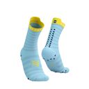 Compressport Pro Racing Socks v4.0 Ultralight Run High Cashmere Blue/Maize ถุงเท้าวิ่งน้ำหนักเบา 1