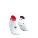 Compressport Pro Racing Socks v4.0 Ultralight Run Low White/Fluo Red/Black ถุงเท้าวิ่งน้ำหนักเบา 1