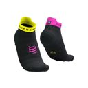 Compressport Pro Racing Socks v4.0 Ultralight Run Low Black/Safe Yellow/Neo Pink 1