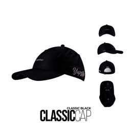Yupster Classic cap (Brim 8 cm) Classic Black หมวกวิ่งปีกยาว