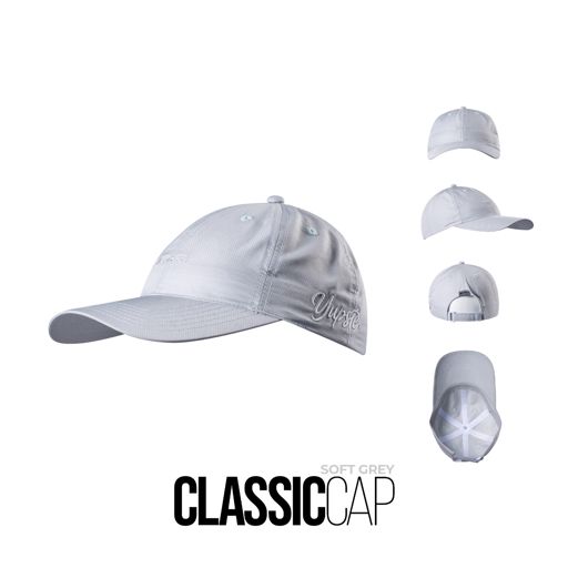 Yupster Classic cap (Brim 8 cm) Soft Grey หมวกวิ่งปีกยาว