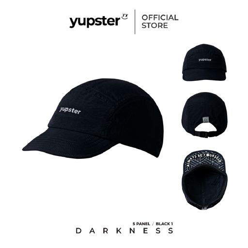 Yupster Darkness 24 Collection - 5 Panels Cap - All black : Blackout หมวกกันแดด