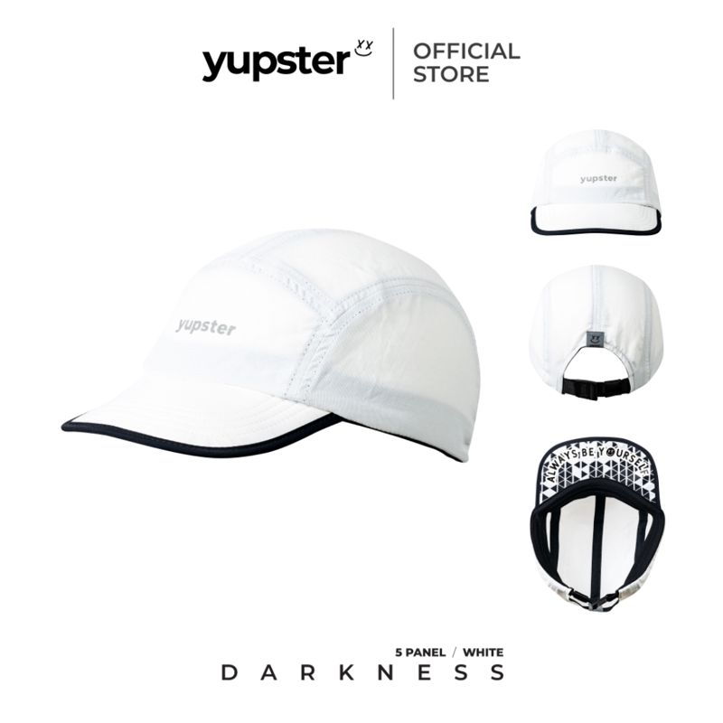 Yupster Darkness 24 Collection - 5 Panels Cap - All white : Moonfrost หมวกกันแดด