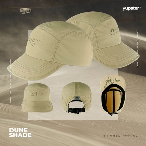 Yupster DTD 24 Collection - Dune Shade 5 Panels - (Khakhi all Fabric) หมวกกันแดด