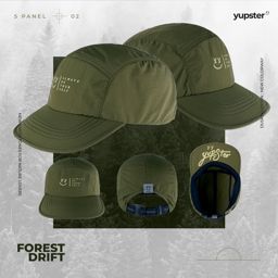 Yupster DTD 24 collection - Forest Drift 5 Panels - (Green all Fabric) หมวกกันแดด
