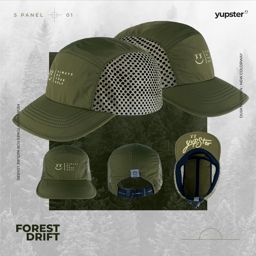 Yupster DTD 24 collection - Forest Drift 5 Panels - (Green Fabric with Mesh) หมวกกันแดด