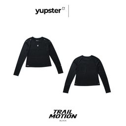 Yupster Running Long Sleeves T-shirt Trail Motion Collection - Women - Black เสื้อวิ่งแขนยาว