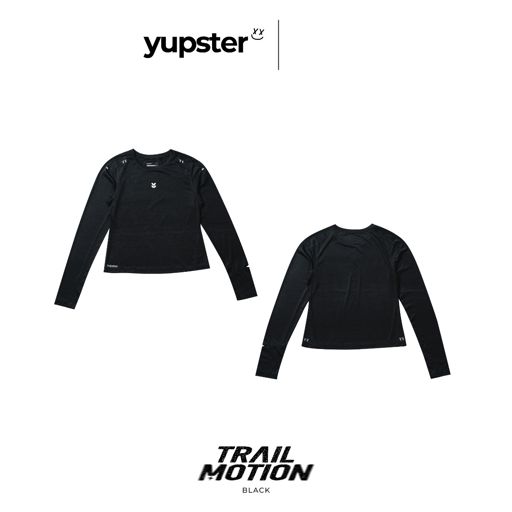Yupster Running Long Sleeves T-shirt Trail Motion Collection - Women - Black เสื้อวิ่งแขนยาว
