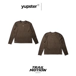 Yupster Running Long Sleeves T-shirt Trail Motion Collection - Men - Brown เสื้อวิ่งแขนยาว