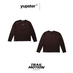 Yupster Running Long Sleeves T-shirt Trail Motion Collection - Men - Burgundy เสื้อวิ่งแขนยาว
