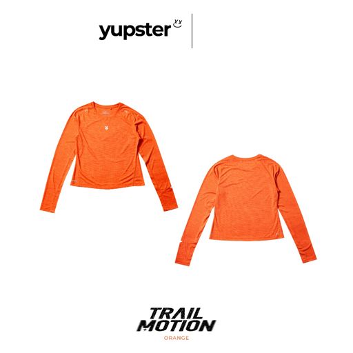 Yupster Running Long Sleeves T-shirt Trail Motion Collection - Women - Orange