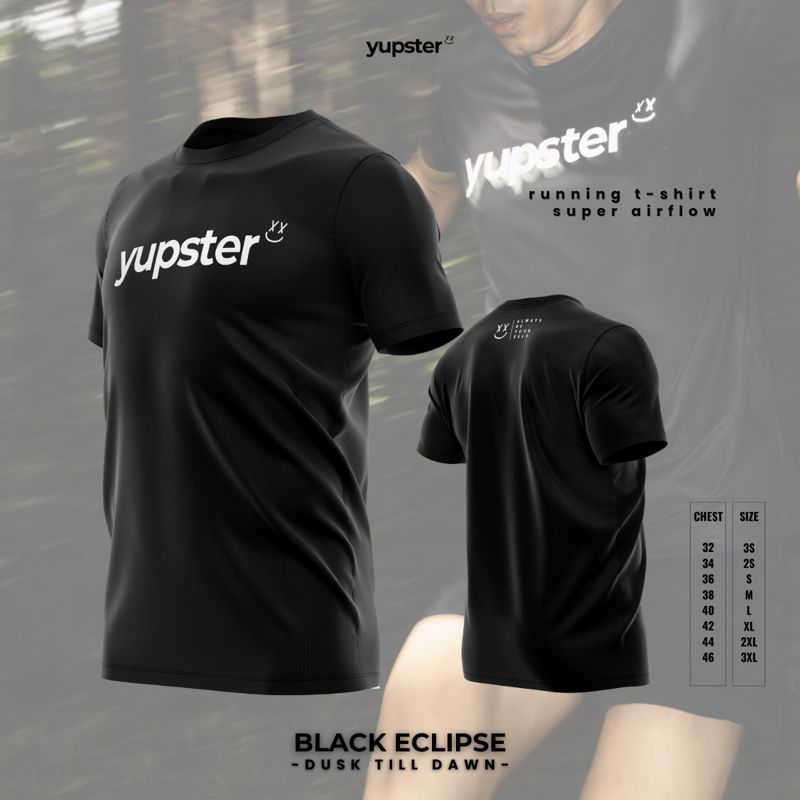 Yupster Super Airflow BASIC TEE Black เสื้อยืด