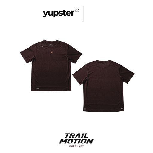 Yupster Running T-shirt Trail Motion Collection - Men - Burgundy เสื้อวิ่งผู้ชาย