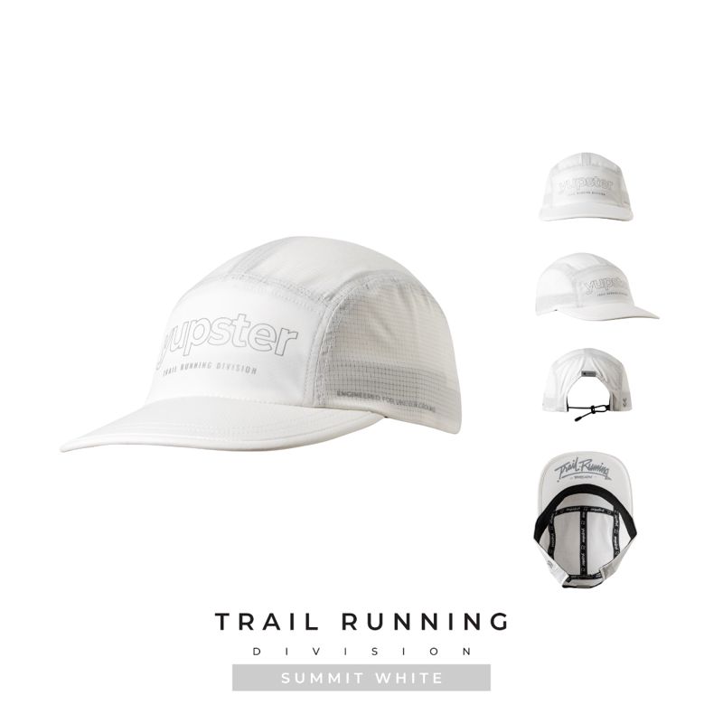 Yupster Trail Running Division 25 5 Panels cap Summit White หมวกวิ่งเทรล