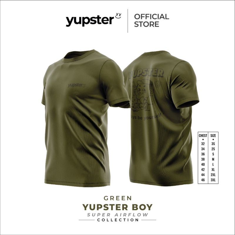 Yupster Super Airflow Yupster Boy Green เสื้อยืด