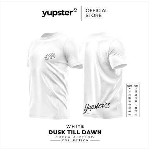 Yupster Running T-shirt - Super Airflow Collection - DuskTilDawn White | เสื้อวิ่งระบายอากาศขั้นสุด