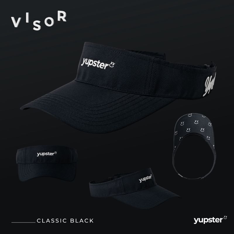 Yupster Visor ClearFlow Classic Black หมวกไวเซอร์น้ำหนักเบา