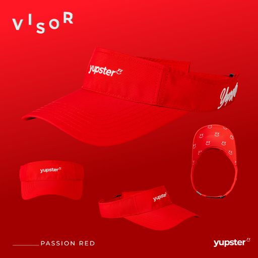 Yupster Visor ClearFlow Passion Red หมวกไวเซอร์น้ำหนักเบา