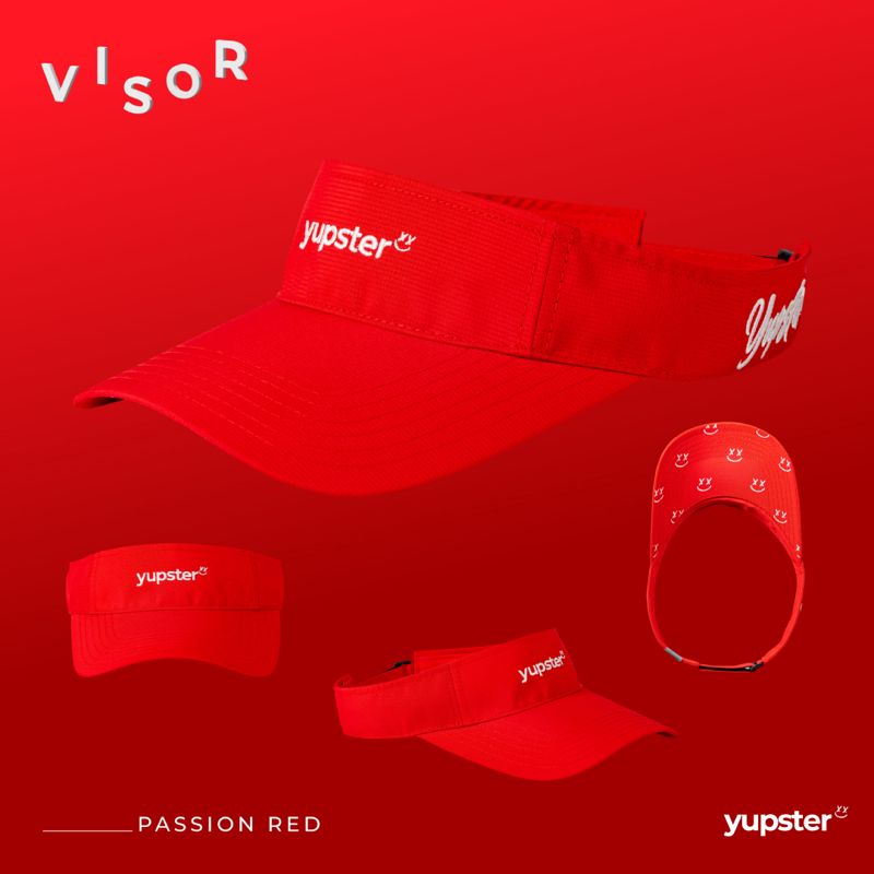 Yupster Visor ClearFlow Passion Red หมวกไวเซอร์น้ำหนักเบา