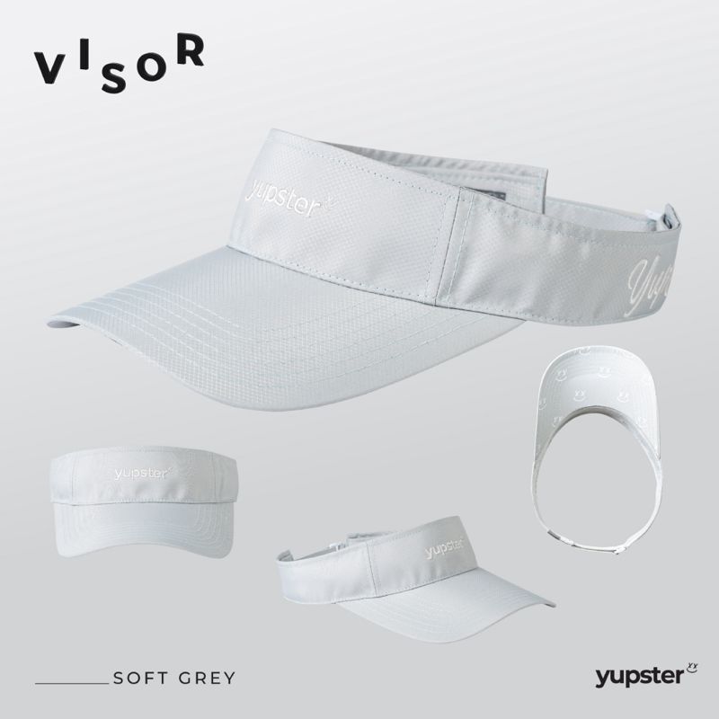 Yupster Visor ClearFlow Soft Grey หมวกไวเซอร์น้ำหนักเบา