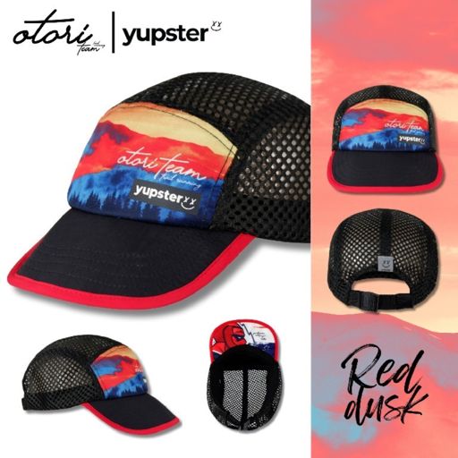 YUPSTER x OTORI - 5 Panal 2024 Red Dusk หมวกวิ่งเทรลน้ำหนักเบา